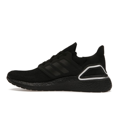 Кроссы adidas Ultra Boost 20 Core Black Silver Metallic - мужская сетка размеров