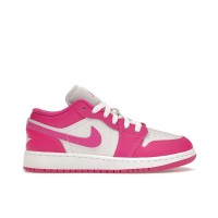 Подростковые кроссовки Jordan 1 Low Fire Pink (GS)