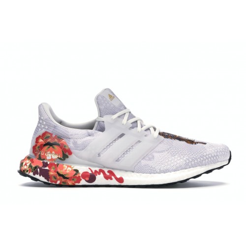 Кроссы adidas Ultra Boost DNA Chinese New Year White (2020) - мужская сетка размеров