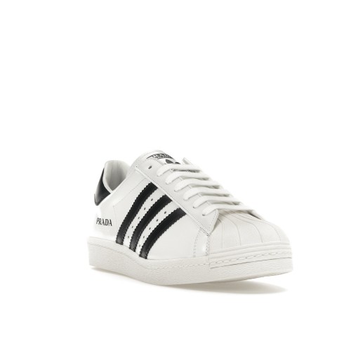 Кроссы adidas Superstar Prada White Black - мужская сетка размеров