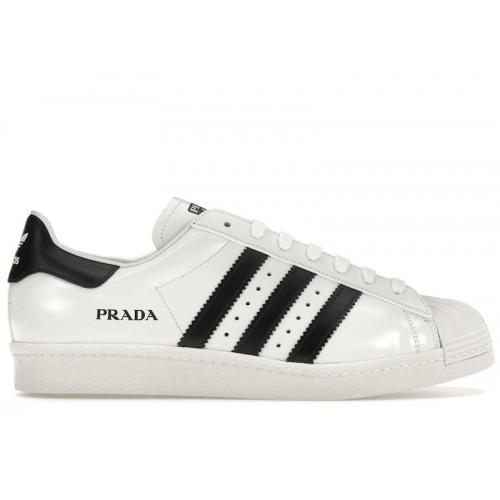 adidas Superstar Prada White Black - мужская сетка размеров