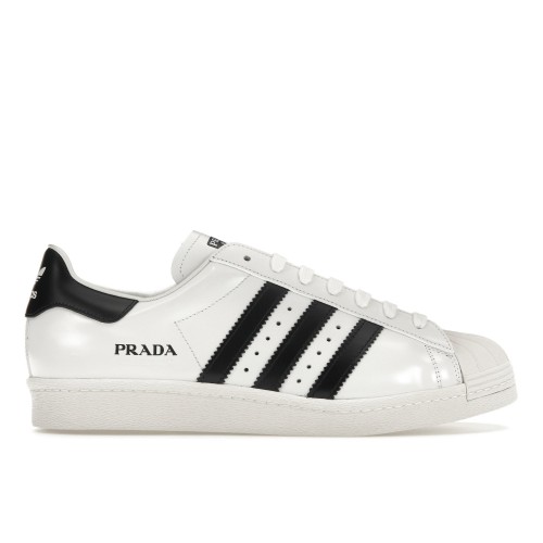 Кроссы adidas Superstar Prada White Black - мужская сетка размеров