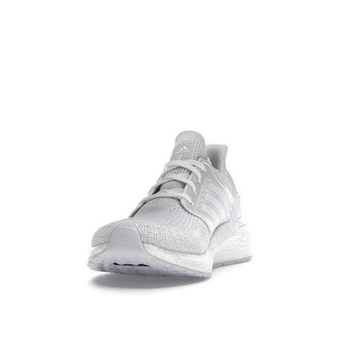 Кроссы adidas Ultra Boost 20 White Iridescent - мужская сетка размеров
