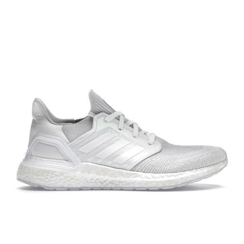 Кроссы adidas Ultra Boost 20 White Iridescent - мужская сетка размеров