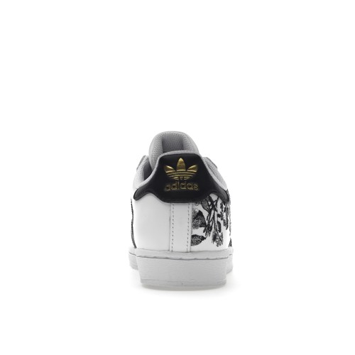 Кроссы adidas Superstar Black Floral (W) - женская сетка размеров