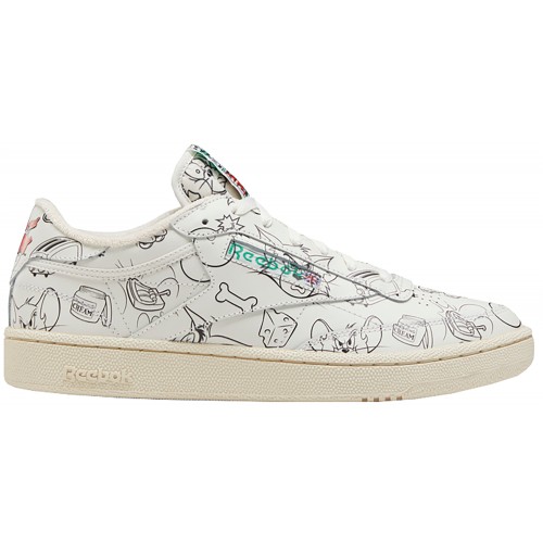 Кроссы Reebok Club C Tom & Jerry All-Over - мужская сетка размеров