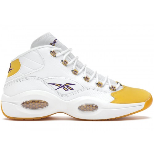 Кроссы Reebok Question Mid Yellow Toe (Shoe Palace Special Box) - мужская сетка размеров