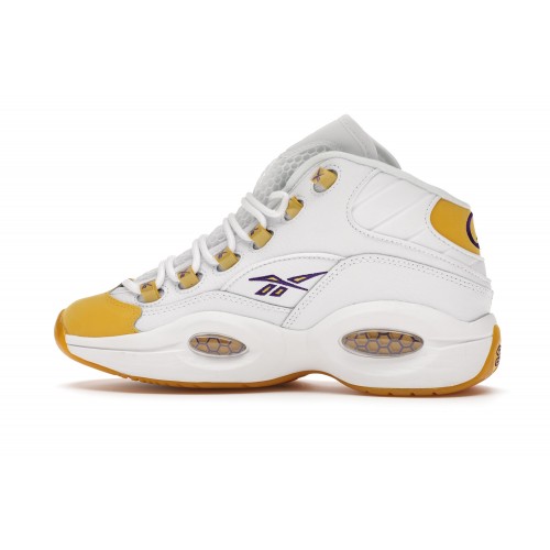 Кроссы Reebok Question Mid Yellow Toe (GS) - подростковая сетка размеров