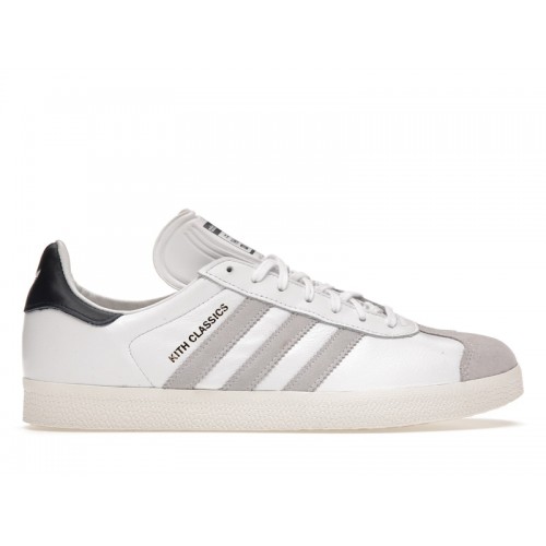 Кроссы adidas Gazelle Kith Classics Program White Navy - мужская сетка размеров