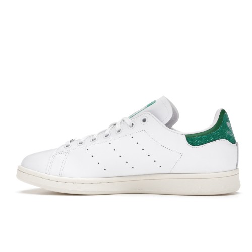 Кроссы adidas Stan Smith Swarovski White Green - мужская сетка размеров