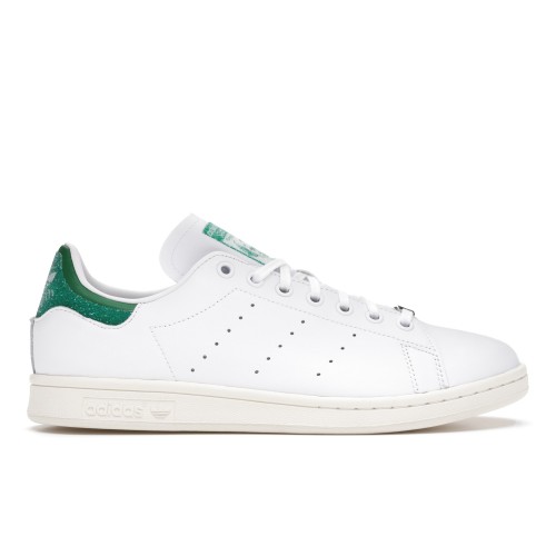 Кроссы adidas Stan Smith Swarovski White Green - мужская сетка размеров
