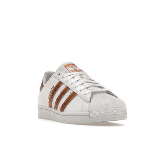 Кроссы adidas Superstar White Copper Metallic (W) - женская сетка размеров