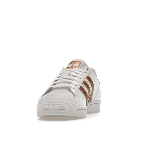 Кроссы adidas Superstar White Copper Metallic (W) - женская сетка размеров