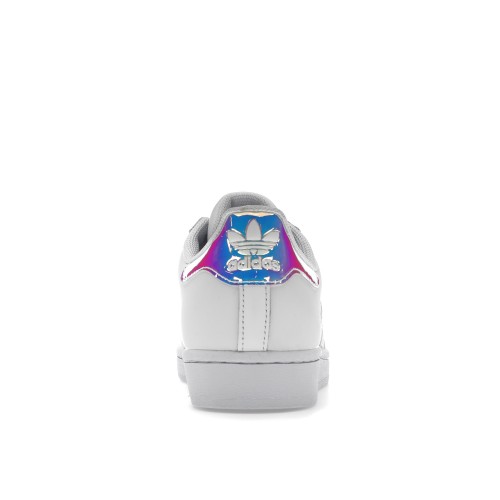 Кроссы adidas Superstar White Iridescent Stripes (W) - женская сетка размеров