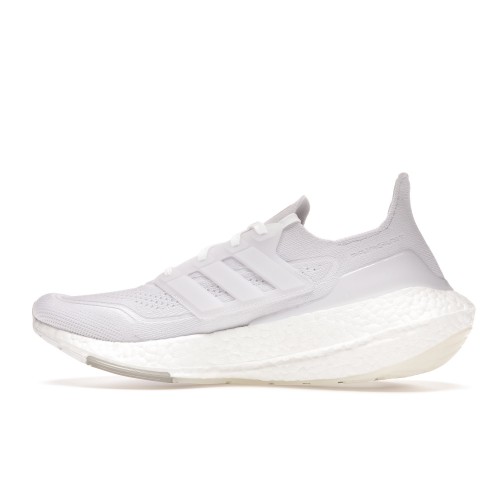 Кроссы adidas Ultra Boost 21 Triple White - мужская сетка размеров