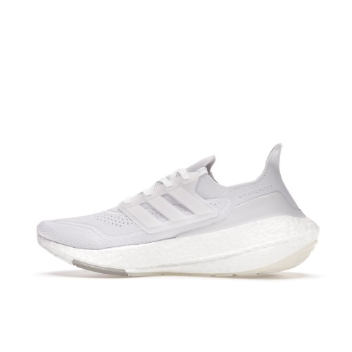 Кроссы adidas Ultra Boost 21 Triple White (W) - женская сетка размеров