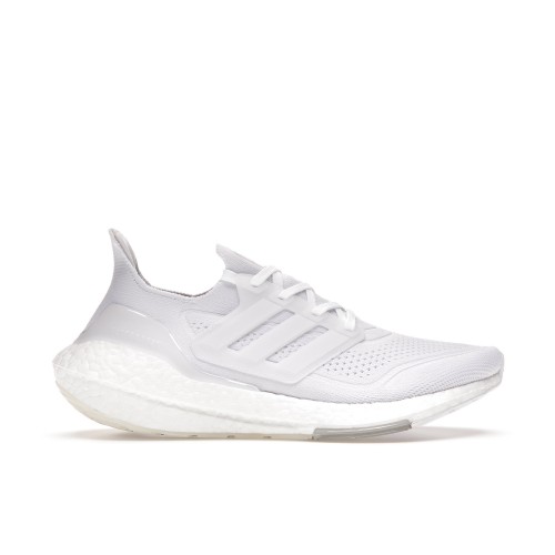 Кроссы adidas Ultra Boost 21 Triple White (W) - женская сетка размеров