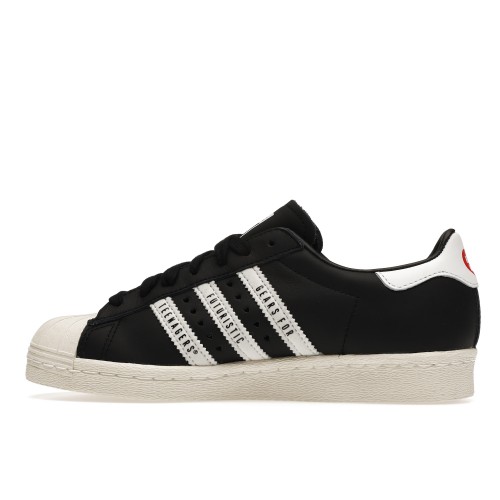 Кроссы adidas Superstar Human Made Black White - мужская сетка размеров