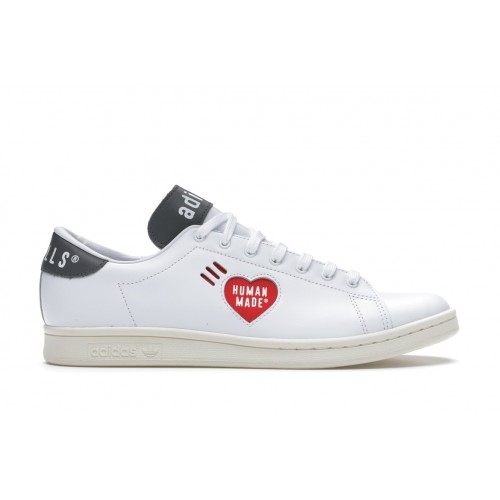 Кроссы adidas Stan Smith Human Made White Grey - мужская сетка размеров