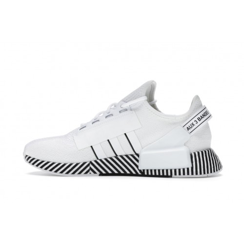 Кроссы adidas NMD R1 V2 Dazzle Camo White - мужская сетка размеров