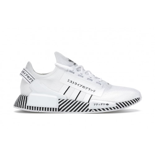 Кроссы adidas NMD R1 V2 Dazzle Camo White - мужская сетка размеров