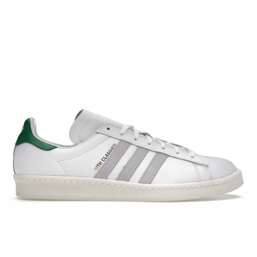 Кроссы adidas Campus 80s Kith Classics White Green (2021/2024) - мужская сетка размеров