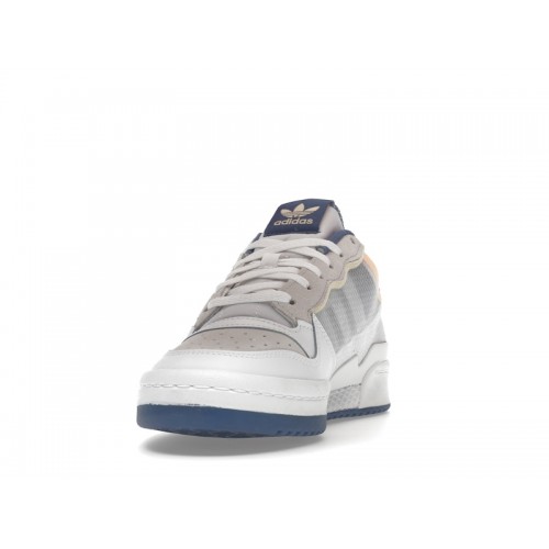 Кроссы adidas Forum Low TT Cloud White Acid Orange Crew Blue - мужская сетка размеров