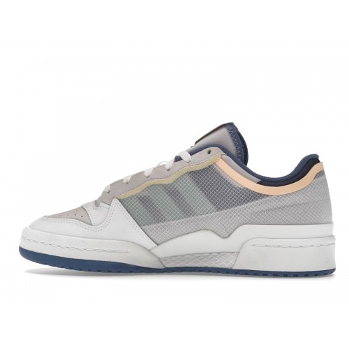 Кроссы adidas Forum Low TT Cloud White Acid Orange Crew Blue - мужская сетка размеров