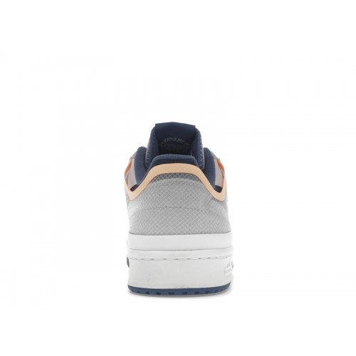 Кроссы adidas Forum Low TT Cloud White Acid Orange Crew Blue - мужская сетка размеров