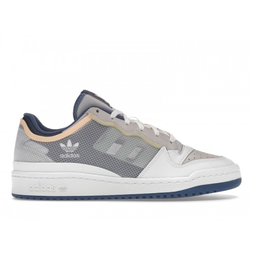 Кроссы adidas Forum Low TT Cloud White Acid Orange Crew Blue - мужская сетка размеров