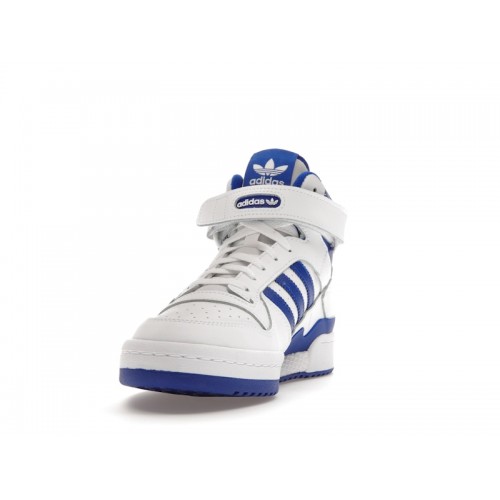 Кроссы adidas Forum Mid White Royal - мужская сетка размеров