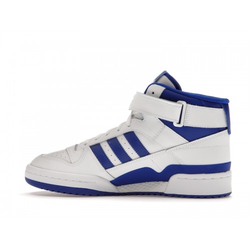 Кроссы adidas Forum Mid White Royal - мужская сетка размеров