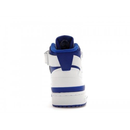 Кроссы adidas Forum Mid White Royal - мужская сетка размеров