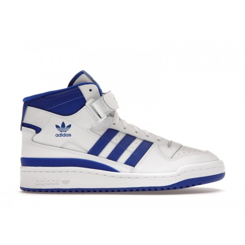 Кроссы adidas Forum Mid White Royal - мужская сетка размеров