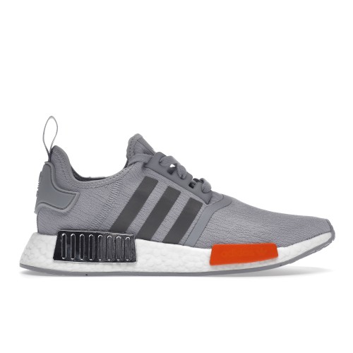 Кроссы adidas NMD R1 Halo Silver Bahia Orange - мужская сетка размеров