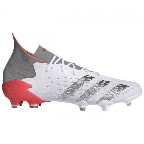 Мужские футбольные бутсы adidas Predator Freak 1 FG Demonskin White Solar Red