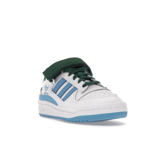 Кроссы adidas Forum Low White Blue Green - мужская сетка размеров