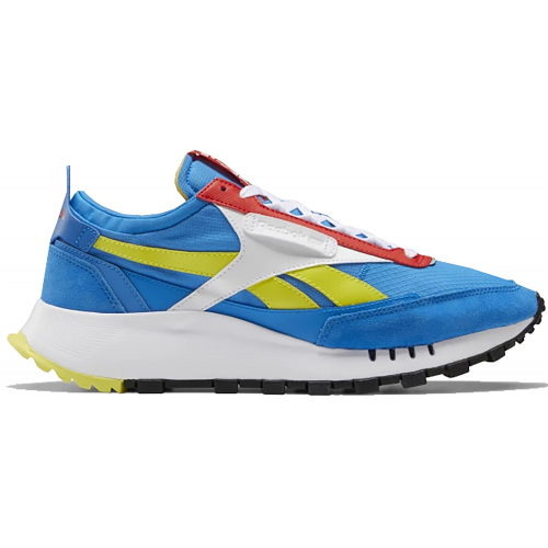 Кроссы Reebok Classic Leather Legacy Dynamic Blue Yellow - мужская сетка размеров