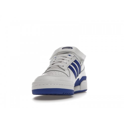 Кроссы adidas Forum Low White Royal Blue (Youth) - подростковая сетка размеров