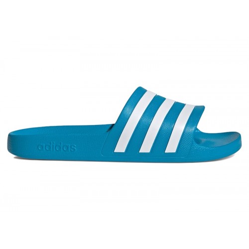 adidas Adilette Aqua Slides Solar Blue White - мужская сетка размеров
