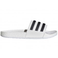 adidas Adilette Boost Slides White Black Stripes