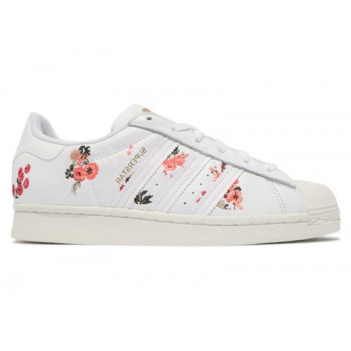 adidas Superstar White Floral (W) - женская сетка размеров