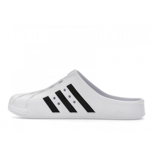 adidas Adilette Clog White Black - мужская сетка размеров