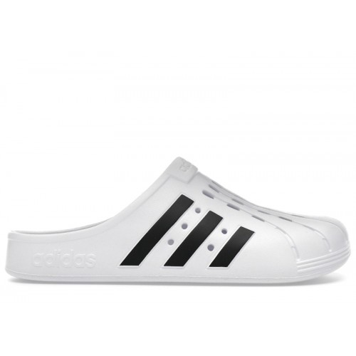 adidas Adilette Clog White Black - мужская сетка размеров