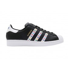 adidas Superstar Black Multi-Color Trefoil Stripes