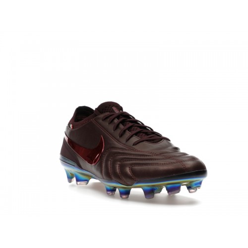 Кроссы Nike Tiempo Legend 10 Elite Luxe FG Montebelluna Leather Port Wine - мужская сетка размеров