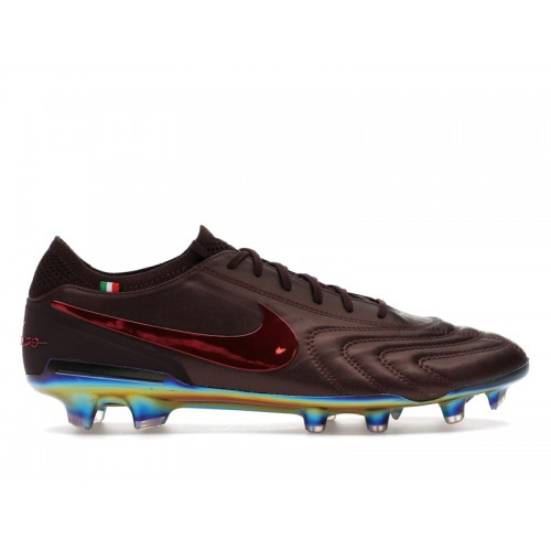 Кроссы Nike Tiempo Legend 10 Elite Luxe FG Montebelluna Leather Port Wine - мужская сетка размеров