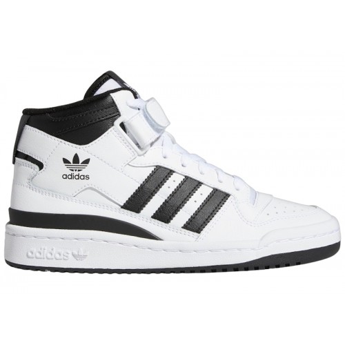 Кроссы adidas Forum Cloud White Core Black (GS) - подростковая сетка размеров