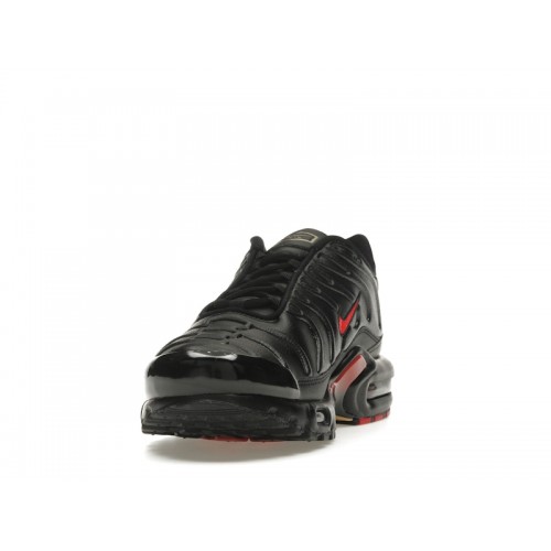 Nike Air Max Plus Premium Black University Red - мужская сетка размеров