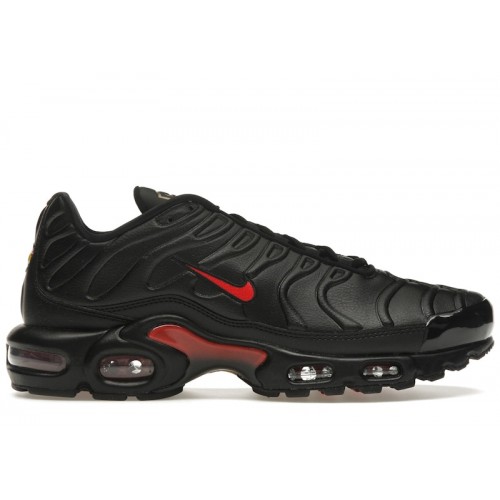 Nike Air Max Plus Premium Black University Red - мужская сетка размеров